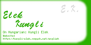 elek kungli business card